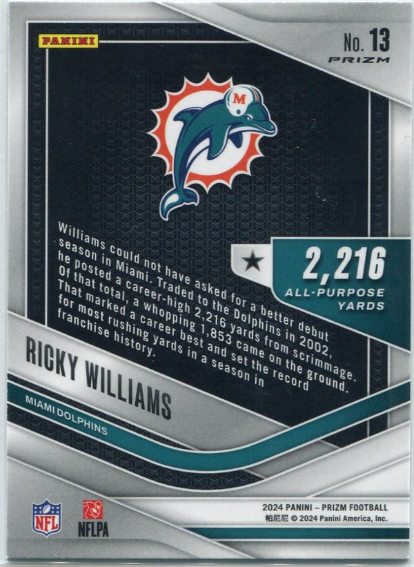 Ricky Williams 2024 Panini Prizm All Purpose No Huddle Disco Prizm Card #13