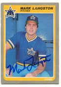 Marks Langston 1985 Fleer #492 Autographed Card