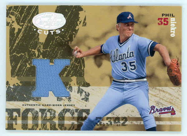 Phil Niekro 2004 Leaf Certified K Force Patch Relic #KF-9
