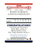 Manny Ramirez 2007 Topps Highlights #HR-MR Card