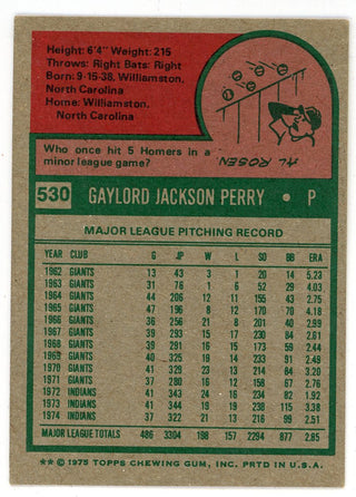 Gaylord Perry 1975 Topps #530