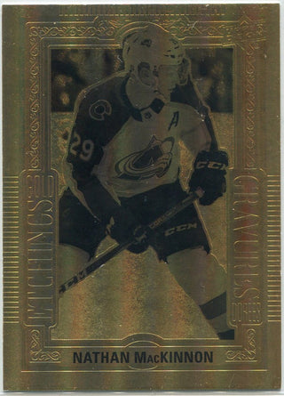 Nathan MacKinnon 2018 - 2019 Upper Deck Tim Hortons Gold Etchings Card #GE-9