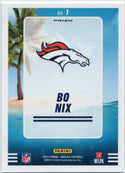 Bo Nix 2025 Panini Mosaic Splash Silver Mosaic Prizm Card #1