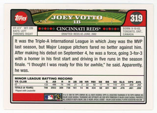 Joey Votto 2008 Topps Rookie #319 Card