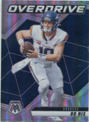 Bo Nix 2025 Panini Mosaic Overdrive Silver Prizm Card #8
