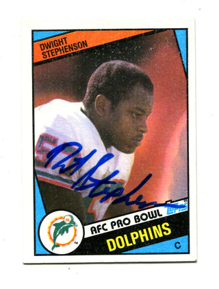 Dwight Stephenson Autographed 1984 Topps Card #129