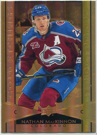 Nathan MacKinnon 2021 - 2022 Upper Deck Tim Hortons Gold Etchings Card #G-15