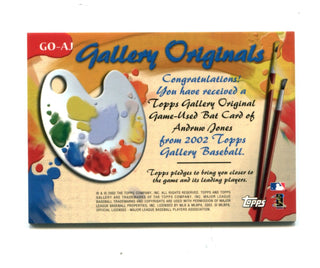 Andrew Jones 2002 Topps Gallery Originals #GO-AJ Card