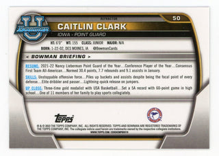 Caitlin Clark 2023 Topps Reflective 1st Bowman #50 Card