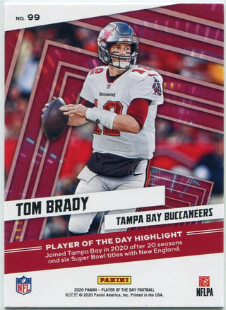 Tom Brady 2020 Panini Player Of The Day Rainbow Foil Card #99