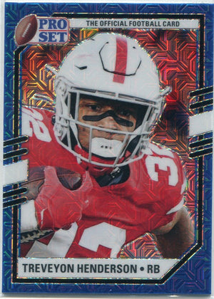 TreVeyon Henderson 2022 Pro Set Blue MOJO Prizm RC #PSP-TH1