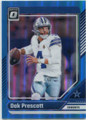 Dak Prescott 2024 Panini Donruss Optic Blue Prizm Card #50 4/299