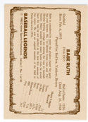 Babe Ruth 1980 Cramer Card