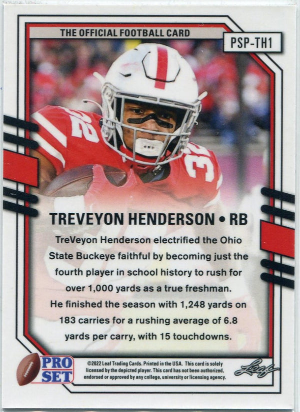 TreVeyon Henderson 2022 Pro Set Blue MOJO Prizm RC #PSP-TH1