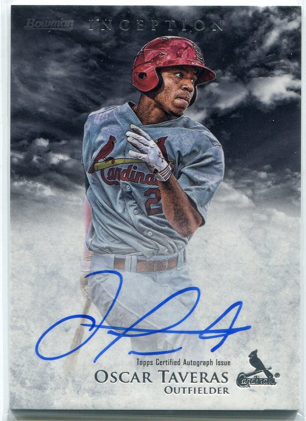 Oscar Taveras 2013 Bowman Inception Autographed Card #PA-OT