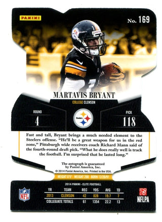 Martavis Bryant Donruss Elite 2014 Status Dye-Cut Autographed Card #169 /199