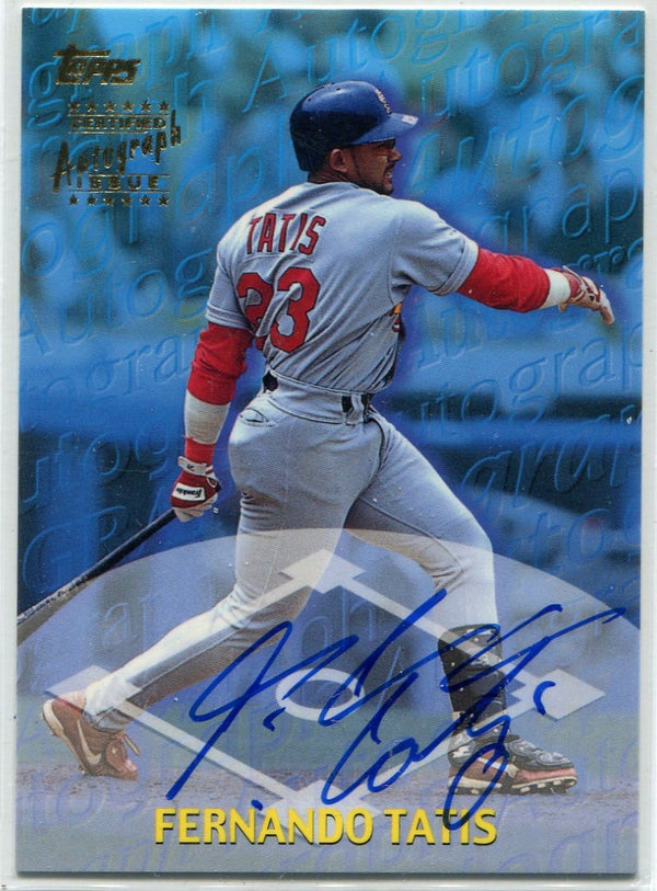 Fernando Tatis 1999 Topps Certified Autographed Issue Card #TA24