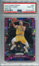 Stephen Curry 2019 Panini Prizm Pink Cracked Ice Card #98 PSA 10