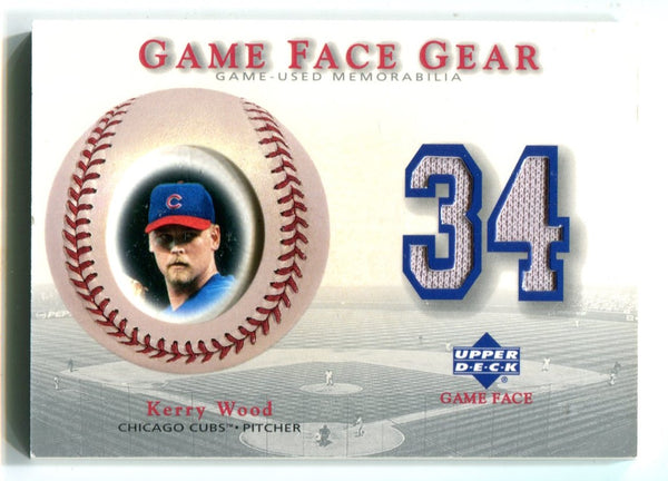 Kerry Wood Upper Deck Game Face Gear Patch card  #GGKW