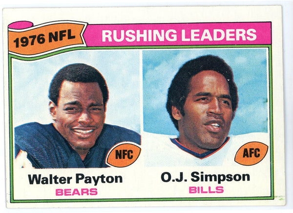 Walter Payton & OJ Simpson 1977 Topps Card #3