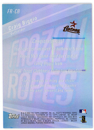 Craig Biggio 2004 Topps Frozen Ropes Bat Relic #FR-CB