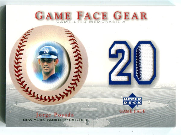Jorge Posada 2003 Upper Deck Game Face Gear Patch Card