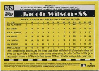 Jacob Wilson 2025 Topps 1990 Version RC #T90-29