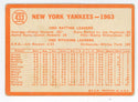 New York Yankees 1964 Team Card #433