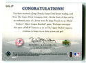 Jorge Posada 2003 Upper Deck Game Face Gear Patch Card