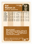 Cal Ripken Jr. 1983 Fleer #70 Card
