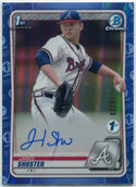 Jared Shuster 2020 Bowman Draft Chrome 1st Edition Autographed Blue Refractor RC #CDA-JS 5/20