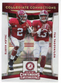 Jalen Hurts & Tua Tagovailoa 2020 Panini Contenders Draft Picks Collegiate Connections Card #10