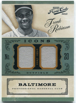 Frank Robinson 2012 Panini Prime Cuts Icons Dual Jersey Card #10 3/15