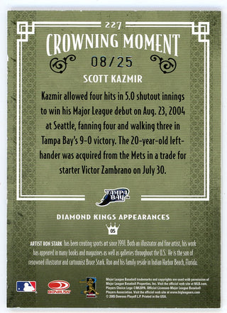 Scott Kazmir Autographed 2005 Donruss Diamond Kings Card #227
