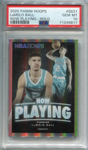 LaMelo Ball 2020 Panini NBA Hoops Now Playing Holo Foil Card #SS31 PSA 10