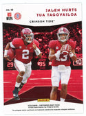 Jalen Hurts & Tua Tagovailoa 2020 Panini Contenders Draft Picks Collegiate Connections Card #10