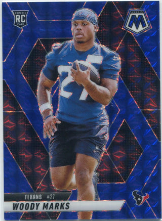 Woody Marks 2025 Panini Mosaic Blue Mosaic Prizm RC #395 89/99