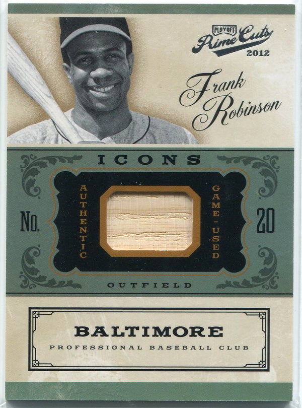 Frank Robinson 2012 Panini Prime Cuts Icons Bat Relic Card #10 70/99