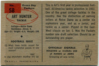 Art Hunter 1954 Bowman Card #58