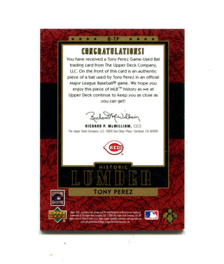 Tony Perez 2003 Upper Deck Historic Lumber #B-TP 196/350 Card