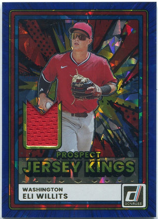 Eli Willits 2026 Panini Donruss Prospect Jersey Kings Jersey Blue Cracked Ice RC #PJK-EW
