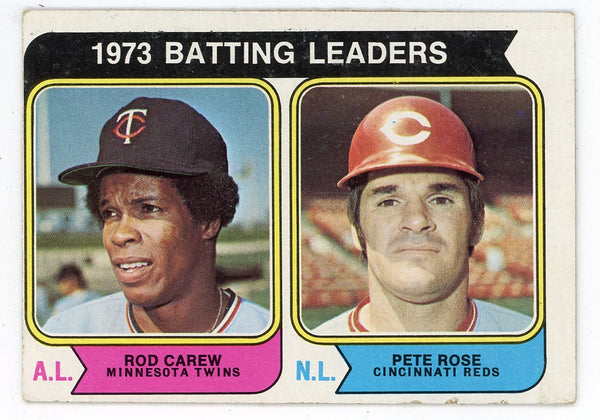 Rod Carew/ Pete Rose 1973 Topps Batting Leaders #201