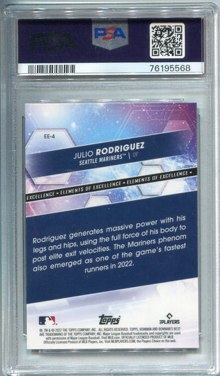 Julio Rodriguez 2022 Bowman's Best Elements of Excellence Rookie Card PSA 10