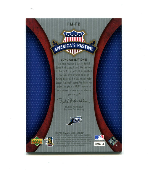 Rocco Baldelli 2007 America's Past time #PM-RB 49/75 Card