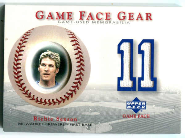 Richie Sexson 2003 Upper Deck Game Face Gear Card