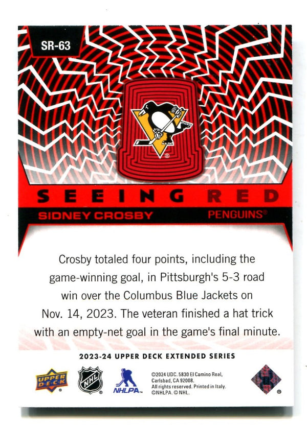 Sidney Crosby 2023-24 Upper Deck Seeing Red Card #SR63