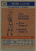Bob Love 1972 - 1973 Topps 2nd Team All-Star Card #166