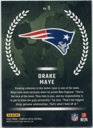 Drake Maye 2024 Panini Donruss Optic Rookie Recruits RC #5