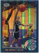 Tim Duncan 2002 - 2003 Topps Chrome Refractor Card #78