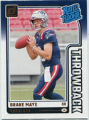 Drake Maye 2024 Panini Donruss Rated Rookie Throwback RC #49